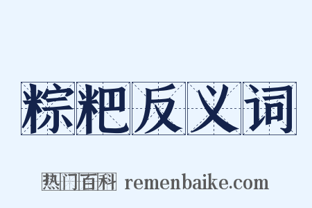 粽粑反义词是什么意思的图片